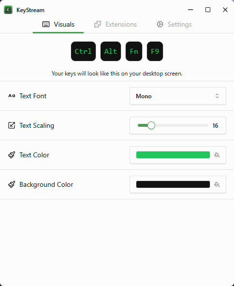 KeyStream preview light